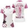 Custom Womens Golf Polo Shirt Custom Pink Leopard Golf Top For Ladies You Say Girl Can't Golf, I Say Watch Me