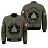FUNSTUFFPRINT Personalized Name Canadian Army Boomber Jacket 3D Bomber Jacket S3BJ-10006