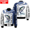 FUNSTUFFPRINT Custom name Tuna fishing Catch and Release D Design Fishing Bomber jacket 3D Bomber Jacket S3BJ-10022