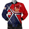 FUNSTUFFPRINT American Samoa Men’s Bomber Jacket – AS Flag with Polynesian Patterns – BN15 3D Bomber Jacket