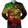 FUNSTUFFPRINT American Samoa Men’s Bomber Jacket – Reggae Shark Polynesian Tattoo – BN18 Bomber Jacket 3D Bomber Jacket
