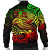 FUNSTUFFPRINT American Samoa Men’s Bomber Jacket – Reggae Shark Polynesian Tattoo – BN18 Bomber Jacket 3D Bomber Jacket