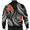 FUNSTUFFPRINT American Samoa Polynesian Men Bomber Jacker – Black Plumeria – BN11 Bomber Jacket 3D Bomber Jacket