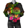 FUNSTUFFPRINT American Samoa Polynesian Women’s Bomber jacket – Hibiscus and Banana Leaves – BN15 Bomber Jacket 3D Bomber Jacket