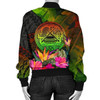 FUNSTUFFPRINT American Samoa Polynesian Women’s Bomber jacket – Hibiscus and Banana Leaves – BN15 Bomber Jacket 3D Bomber Jacket