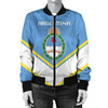 FUNSTUFFPRINT Anguilla Coat Of Arms Women Bomber Jacket Lucian Style JW5 Bomber Jacket 3D Bomber Jacket