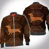 FUNSTUFFPRINT Animal mandala Dachshund 3D All Over Printed Shirt, Sweatshirt, Hoodie, Bomber Jacketize S – 5XL Bomber Jacket 3D Bomber Jacket