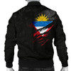 FUNSTUFFPRINT Antigua & Barbuda In Me Men’s Bomber Jacke – Special Grunge Style A31 Bomber Jacket 3D Bomber Jacket