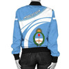 FUNSTUFFPRINT Argentina Coat Of Arms Women Bomber Jacket Cricket Bomber Jacket 3D Bomber Jacket