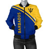 FUNSTUFFPRINT Barbados Women’s Bomber Jacket – Curve Version – BN01 Bomber Jacket 3D Bomber Jacket