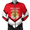 FUNSTUFFPRINT Belgium Coat Of Arms Men Bomber Jacket Lucian Style J5W Bomber Jacket 3D Bomber Jacket