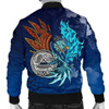 FUNSTUFFPRINT Bomber Jacket American Samoa Polynesian – Blue Polynesian Eagle – BN15 Bomber Jacket 3D Bomber Jacket