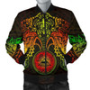 FUNSTUFFPRINT Bomber Jacket American Samoa Polynesian – Reggae Turtle Manta Ray – BN18 Bomber Jacket 3D Bomber Jacket