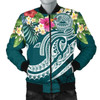 FUNSTUFFPRINT Bomber Jacket American Samoa Polynesian Summer Plumeria – BN15 Bomber Jacket 3D Bomber Jacket