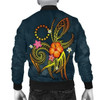 FUNSTUFFPRINT Bomber Jacket Cook Islands Polynesian Personalised – Legend of Cook Islands (Blue) 3D Bomber Jacket