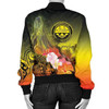 FUNSTUFFPRINT Bomber Jacket Federated States of Micronesia Custom Personalised – Humpback Whale with Tropical Flowers (Yellow) 3D Bomber Jacket