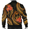 FUNSTUFFPRINT Bomber Jacket Guam Polynesian – Gold Plumeria 3D Bomber Jacket