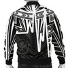 FUNSTUFFPRINT Bomber Jacket Hawaii – Kanaka Maoli With Polynesian Pattern In Heartbeat Style (Black,White) 3D Bomber Jacket