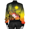 FUNSTUFFPRINT Bomber Jacket Marshall Islands Custom Personalised – Humpback Whale with Tropical Flowers (Yellow) 3D Bomber Jacket