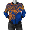 FUNSTUFFPRINT Bomber Jacket Marshall Islands Polynesian – Blue Turtle 3D Bomber Jacket