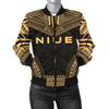 FUNSTUFFPRINT Bomber Jacket Niue Polynesian Chief – Gold Version 3D Bomber Jacket