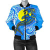FUNSTUFFPRINT Bomber Jacket Palau Polynesian – Palau Flag with Polynesian Tattoo 3D Bomber Jacket