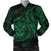 FUNSTUFFPRINT Bomber Jacket Polynesian Hawaii – Green Turtle Tribal 3D Bomber Jacket