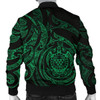 FUNSTUFFPRINT Bomber Jacket Polynesian Hawaii – Green Turtle Tribal 3D Bomber Jacket