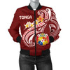 FUNSTUFFPRINT Bomber Jacket Tonga – Tonga Coat Of Arms With Polynesian Patterns 3D Bomber Jacket