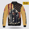 FUNSTUFFPRINT Personalized Name Knight Templar He Who Kneels Before God Bomber Jacket For Men Women 3D Bomber Jacket