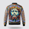 FUNSTUFFPRINT Personalized Name Christian Jesus Christ Bomber Jacket For Men Women 3D Bomber Jacket