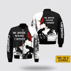 FUNSTUFFPRINT Personalized Carpenter In Jesus Name I Work Bomber Jacket For Men Women 3D Bomber Jacket