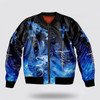 FUNSTUFFPRINT Jesus Christ Lion And Lamb Bomber Jacket - Jesus Shirt for Men Women 3D Bomber Jacket