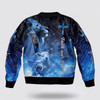 FUNSTUFFPRINT Jesus Christ Lion And Lamb Bomber Jacket - Jesus Shirt for Men Women 3D Bomber Jacket