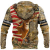 FUNSTUFFPRINT Deer Hunting 3D Hoodie America Flag 3D Hoodie and Zip Hoodie