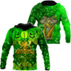 FUNSTUFFPRINT Irish St.Patrick 3D All Over Hoodie Irish Claddagh Shamrock 3D Hoodie and Zip Hoodie