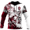 FUNSTUFFPRINT Viking 3D All Over Printed Hoodie The King Red Lion  3D Hoodie and Zip Hoodie