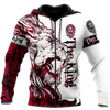FUNSTUFFPRINT Viking 3D All Over Printed Hoodie The King Red Lion  3D Hoodie and Zip Hoodie