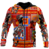 FUNSTUFFPRINT African Print Pattern And Black Girl Unisex Deluxe   3D Hoodie and Zip Hoodie