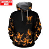 FUNSTUFFPRINT Customized Name Butterfly All Over Printed 3D Hoodie and Zip Hoodie