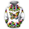 FUNSTUFFPRINT Butterfly D All Over Prined  3D Hoodie and Zip Hoodie