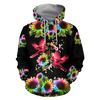 FUNSTUFFPRINT Cardinal Rainbow Sunflower 3D Hoodie and Zip Hoodie