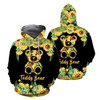 FUNSTUFFPRINT Sunflower Teddy Bear  3D Hoodie and Zip Hoodie