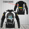 FUNSTUFFPRINT  Customize Lithuania Map & Coat Of  3D Hoodie and Zip Hoodie