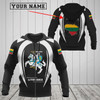 FUNSTUFFPRINT  Customize Lithuania Map & Coat Of  3D Hoodie and Zip Hoodie