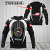 FUNSTUFFPRINT Customize Austria Map & Coat Of Arms 3D Hoodie and Zip Hoodie