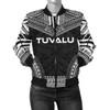 FUNSTUFFPRINT Bomber Jacket Tuvalu Polynesian Chief – Black Version 3D Bomber Jacket