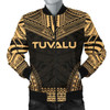 FUNSTUFFPRINT Bomber Jacket Tuvalu Polynesian Chief – Gold Version 3D Bomber Jacket