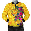 FUNSTUFFPRINT Bomber Jacket Vanuatu – Vanuatu Symbols With Hibiscus 3D Bomber Jacket