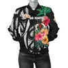FUNSTUFFPRINT Bomber Jacket Vanuatu Coat Of Arms Polynesian With Hibiscus 3D Bomber Jacket